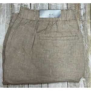 Chico's Women's Linen Pull On Elastic Waist Shorts‎ Size 1(U.S 8) Semi Natural